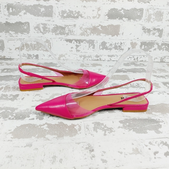 NEW ABOUND Charlatan Clear Strap D'orsay Flat In Pink - Picture 7 of 11
